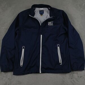 Polo Ralph Lauren Jacket Womens Medium Blue Golf Packable Water‎ Repellent Zip